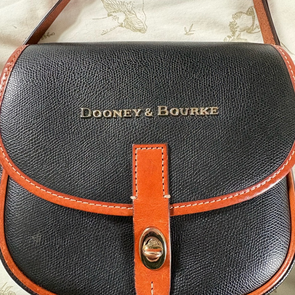 Dooney & Bourke Black and Brown Crossbody Bag